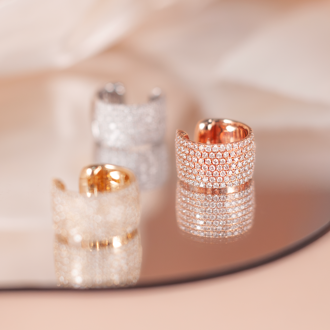 Pavé diamond ear cuff